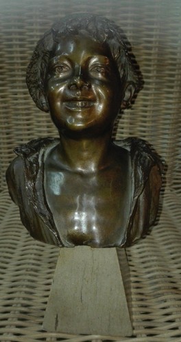 Bronzo scugnizzo firmato - bronzo,