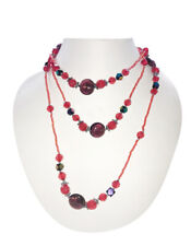 COLLANA CON PERLINE E PIETRE STILE SWAROVSKI 72