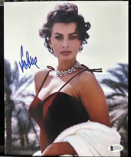 Sophia loren foto firmata 8x10 - sophia,