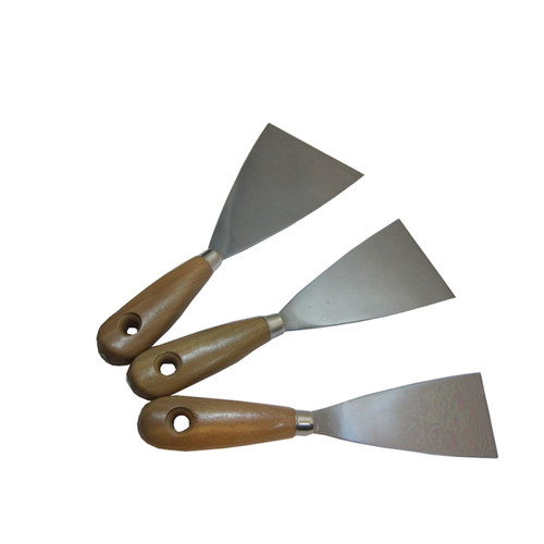 Spatola inox con - manico, in