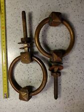 Antico Battente Battiporta 2 pezzi in bronzo,11×13 cm,per porta d'ingresso