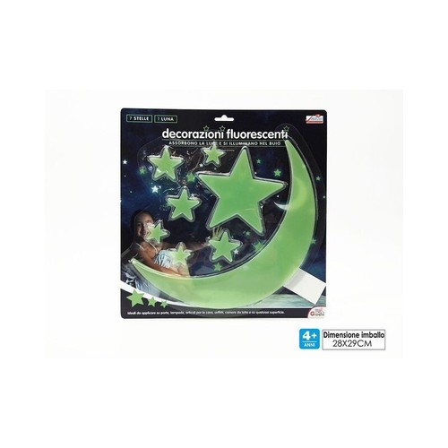 Stelle luna fluorescenti - e,