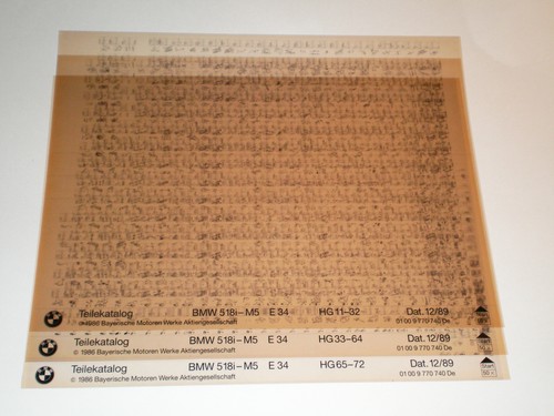Microfiche catalogo ricambi - catalogo,