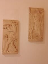 COPPIA 2 SCULTURE IN RILIEVO QUADRO CEMENTO MARMO ARTIGIANALE  MADE IN ITALY