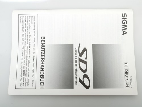 Sigma sd9 manuale utente - manuale,