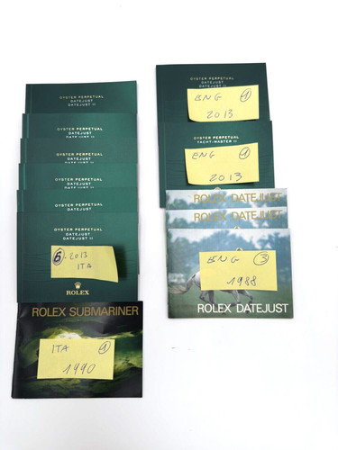 Rolex vari booklet - rolex, libretti