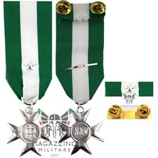 Medaglia e/o Nastrino Anzianità di Servizio 25 XXV Anni Croce stella Argento Ese