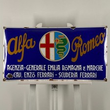 Insegna smaltata Alfa Romeo - 75x40 cm (29,5x15,7") - Bella grande insegna...