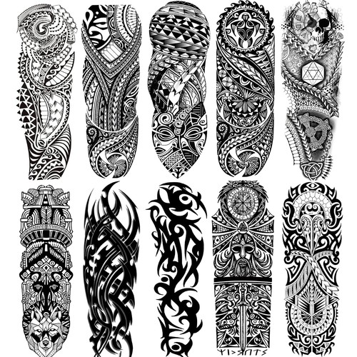Totem manica tatuaggi finti - tatuaggi,