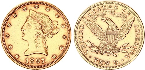Usa dollari oro 1897 - usa,
