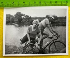 Vecchia foto d'epoca UOMO CON BICICLETTA originale #20