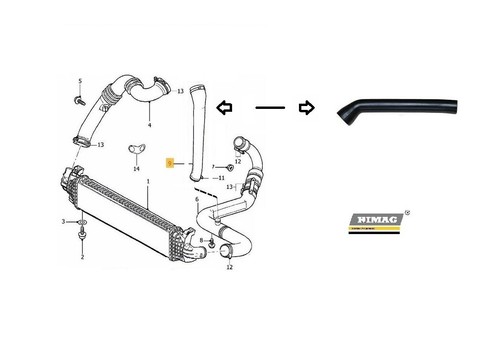 1417964 tubo intercooler - 1417964,