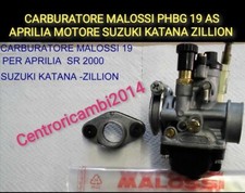 CARBURATORE MALOSSI PHBG 19 AS APRILIA SR 2000 MOTORE SUZUKI KATANA ZILLION 