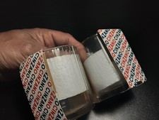 2 BICCHIERI VINTAGE PUBBLICITARI CINZANO MAI STATI USATI CONFEZIONE ORIGINALE