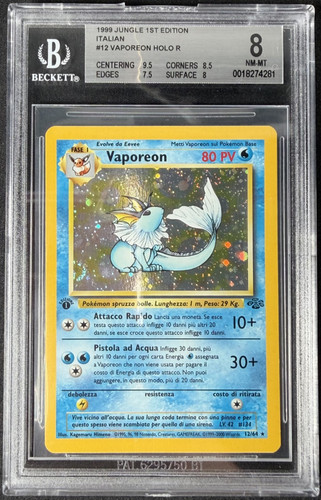 Pokemon vaporeon holo - vaporeon, 12/64