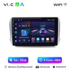 Autoradio Per Peugeot 208-2008 2012-2018  1G+32GB Wireless CarPlay+Retro