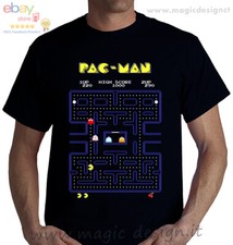 PAC-MAN T-SHIRT arcade videogames pacman video games tshirt gioco anni 80 