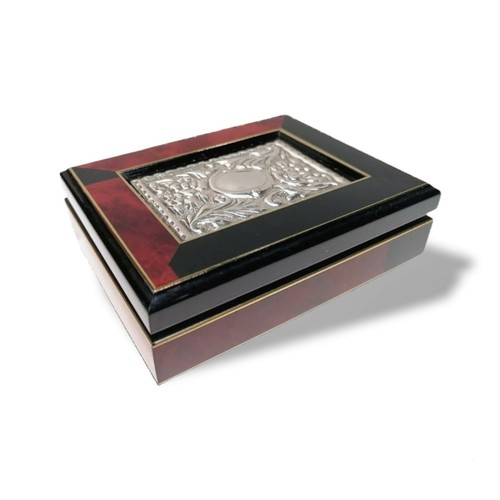 Scatola argento legno - argento, e