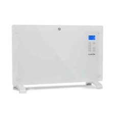 Stufa Elettrica Klarstein Norderney – 2000 W con Pannello in Vetro Bianco