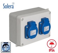 SCATOLA CON 2 PRESE TIPO F