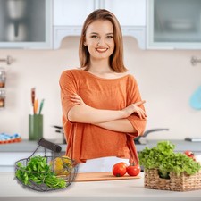  2 Pcs Cesto Di Frutta Per La Cucina Cestino Portaoggetti Metallo