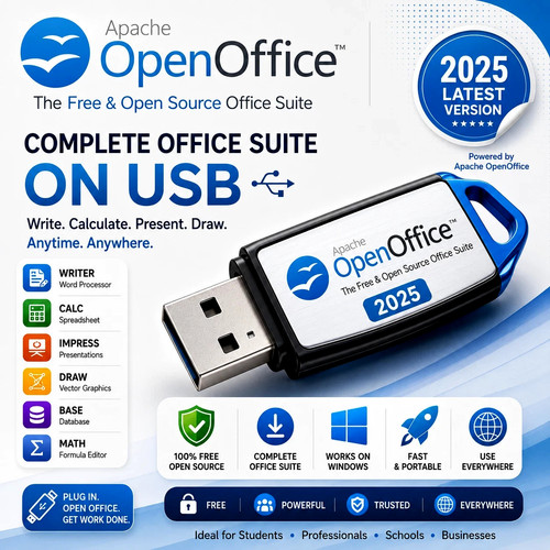 Open office suite - open, usb