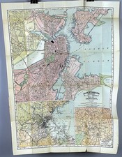 Rand McNally 1891 Boston Map