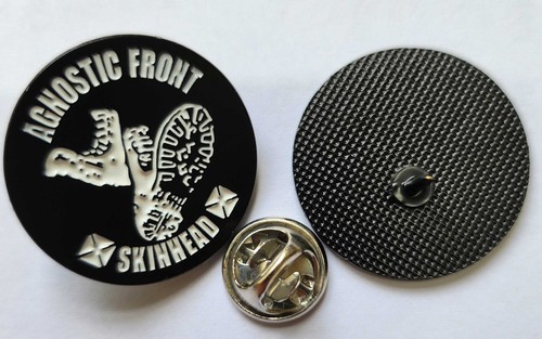 Agnostic front skinhead pin - agnostic,