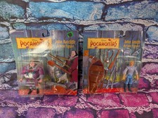 2 action figure vintage Pocahontas sigillate NOS John Smith & Ratcliffe MOC complete