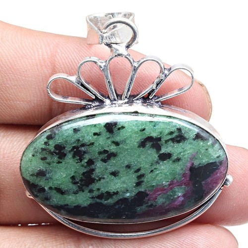 Ciondolo rubino zoisite gemma - ciondolo,