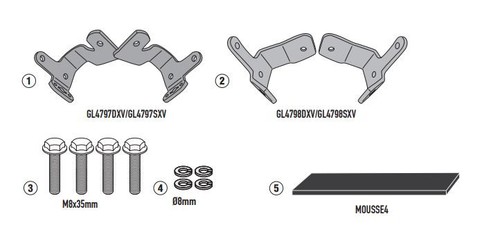 Kit adattamento givi 1192kitpx - kit,