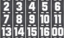 NUMERI PER MAGLIA CALCIO ANNI 90 OUTLINE JUVENTUS MATCH WORN ISSUED SHIRT BIANCO