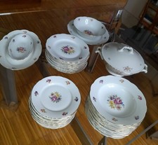 Servizio di piatti anni 50 per 12 persone, 41 pezzi, Moritz Zdekauer, Cecoslovac