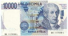 10000 LIRE ERRORE DI STAMPA