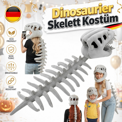 Dinosauro scheletro cuffia - dinosauro,
