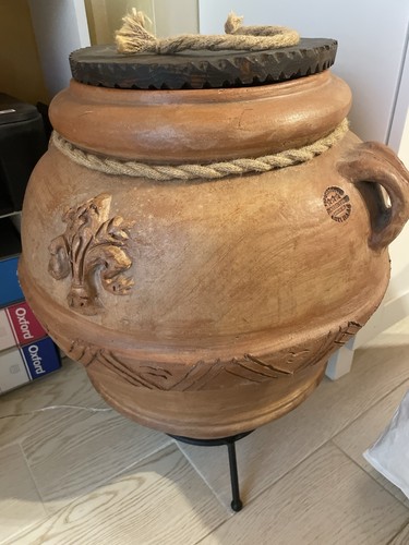 Orcio terracotta con luce - orcio,
