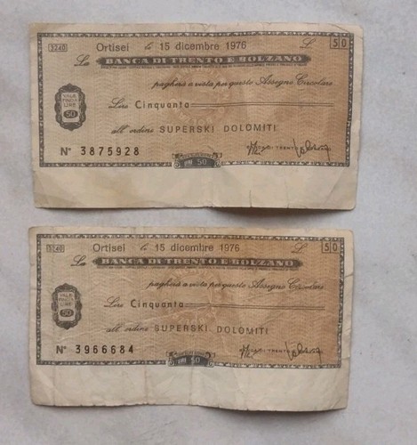 Assegni circolari 1976 banca - circolari,