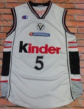 VIRTUS KINDER BOLOGNA n°5 BASKET MAGLIA SHIRT MAILLOT CANOTTA tg. M