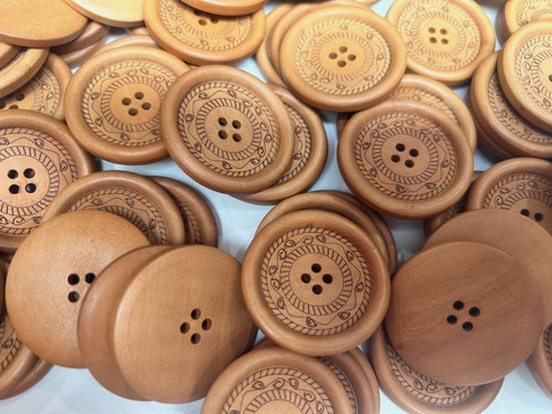 Bottoni vintage legno - in,