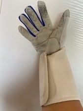 Guanto divisa scherma, bianco e grigio, viktoria