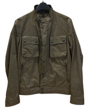 Giacca Belstaff Racemaster cerata kaki scuro taglia 40 US 50 EU NUOVA CON ETICHETTE $550