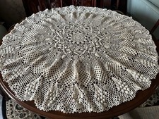 Round tablecloth crochet - round,