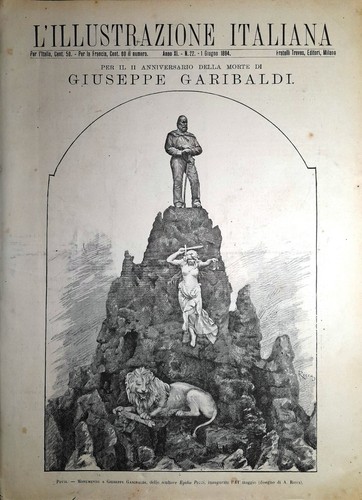 Stampa antica pavia monumento - antica,