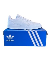 Scarpe da ginnastica Adidas uomo Supercourt bianche taglia UK 9 sneakers nuove con scatola