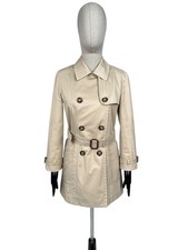 Trench coat doppiopetto beige