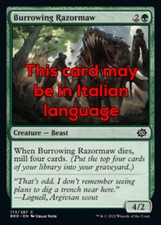 MTG BURROWING RAZORMAW FOIL EXC - FAUCELAMA SCAVATRICE 173 - BRO - MAGIC