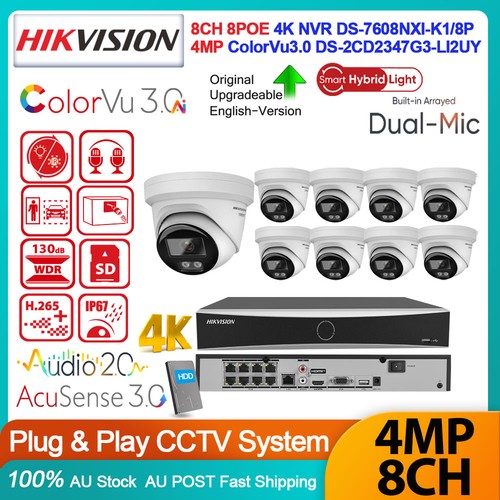 Hikvision 8ch 4mp - 4k,