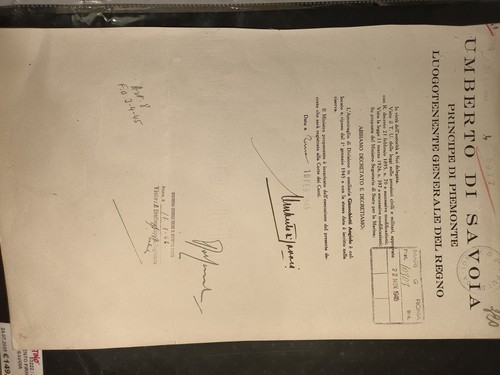 Documento firmato umberto - documento, da