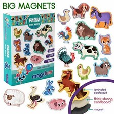 MAGDUM Calamite Bambini Animali Fattoria – Grandi calamite frigo bambini – Magne