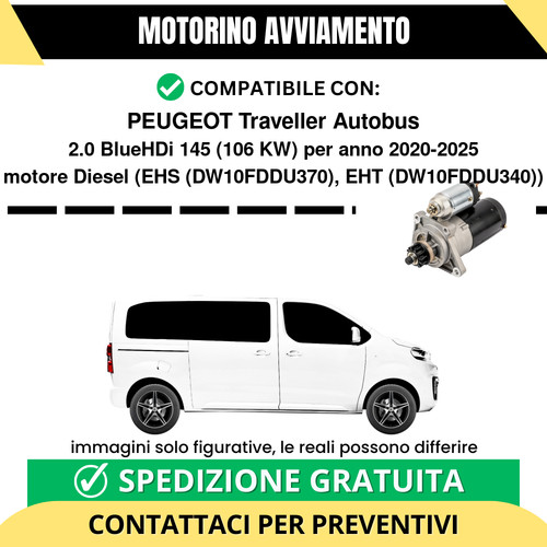 Motorino avviamento peugeot - avviamento,